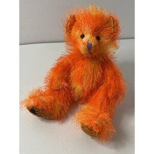 Russ Berrie Moonlight Halloween Teddy Bear Plush Stuffed Orange 9" Spider Web